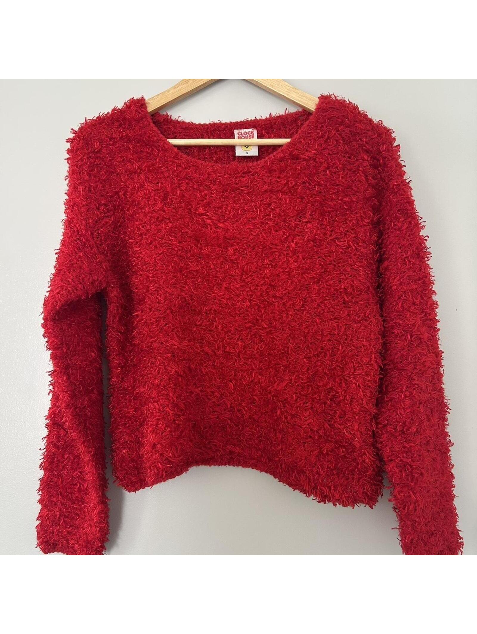 Vintage Red Fuzzy Sweater Size S